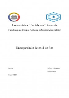 Nanoparticule de oxid de fier - Pagina 1