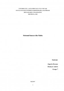 Sistemul bancar din Malta - Pagina 1