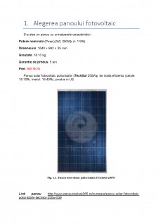 Designul produselor mecatronice - Sistem de panouri fotovoltaice - Pagina 1