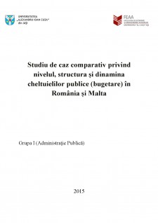 Studiu de caz comparativ privind nivelul, structura și dinamica cheltuielilor publice în România și Malta - Pagina 1