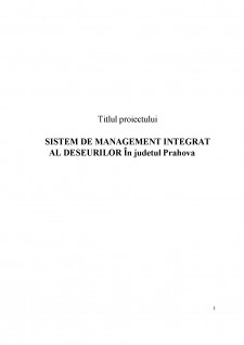 Sistem de management integrat al deseurilor în judetul Prahova - Pagina 2