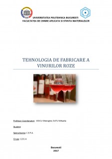 Tehnologia de fabricare a vinurilor roze - Pagina 1