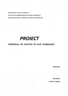 Controlul de calitate pe flux tehnologic - Chiflă simplă - Pagina 1