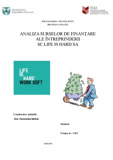 Analiza surselor de finanțare ale întreprinderii SC Life is hard SA - Pagina 1