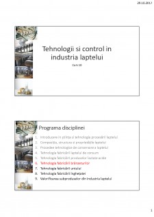 Tehnologii și control în industria laptelui - Pagina 1