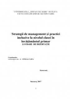Strategii de management și practici incluzive la nivelul clasei în învățământul primar - Pagina 2