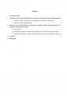 Studiu de caz privind identificarea elementelor și tipului de cultură organizațională la SC Agricola Internațional SA Bacău - Pagina 3