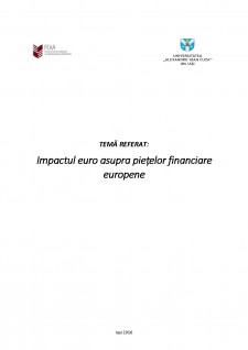 Impactul euro asupra piețelor financiare europene - Pagina 1