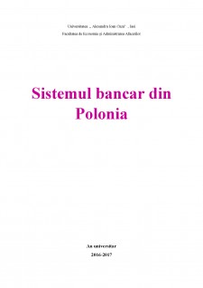 Sistemul bancar din Polonia - Pagina 1