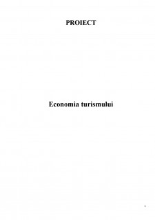Economia turismului - Pagina 1
