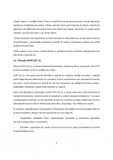 Evaluarea calității serviciilor - Metoda servqual - Studiu de caz Hotel Roman Plaza - Pagina 5