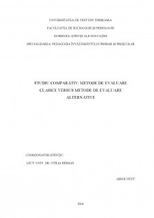 Studiu comparativ - Metode de evaluare clasice versus metode de evaluare alternative - Pagina 2