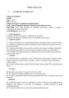 Unirea Principatelor Române și reformele lui Alexandru Ioan Cuza - Pagina 1