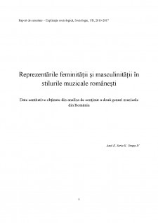 Reprezentările feminității și masculinității în stilurile muzicale românești - Pagina 1