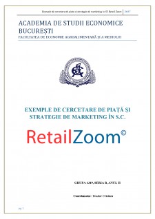 Exemple de cercetare de piața și strategie de marketing în SC Retail Zoom - Pagina 1