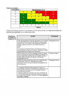 Managementul Riscului Model - Plan de managementul riscului - Referat - Management #379396 ...