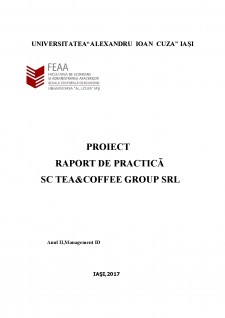 Raport de practică - SC Tea and Coffee Group SRL - Pagina 1