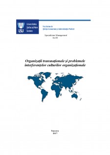 Organizații transnaționale și problemele interferențelor culturilor organizaționale - Pagina 1