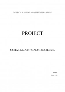 Sistemul logistic al SC. Nestle SRL - Pagina 1