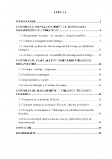 Managementul strategic în industria de telecomunicații - Pagina 1