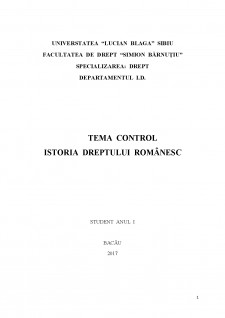 Istoria dreptului românesc - Pagina 1