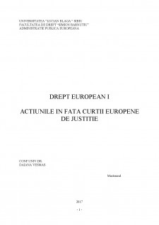 Acțiunile în fata curții europene de justiție - Pagina 1