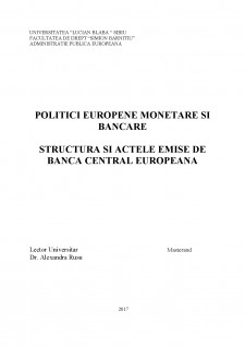 Structura și actele emise de Banca Central Europeană - Pagina 1