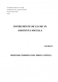 Instrumente de lucru în asistența socială - Pagina 1