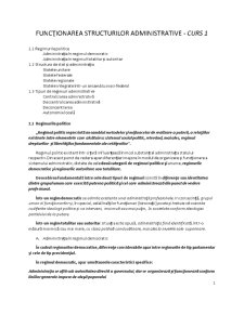 Funcționarea Structurilor Administrative - Pagina 1