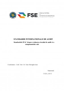 Standardele IFAC despre evaluarea riscului de audit și a componențelor sale - Pagina 1