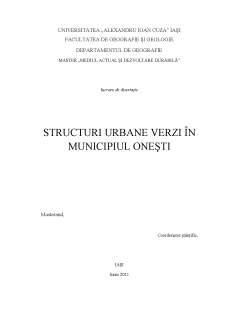 Structuri urbane verzi în municipiul Onești - Pagina 1
