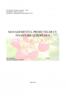 Managementul proiectelor cu finanțare europeană - plantație de zmeură - Pagina 1