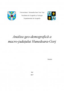 Analiza geo-demografică a macro-județului Hunedoara-Gorj - Pagina 1