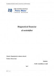 Diagnosticul financiar al societăților - Pagina 1