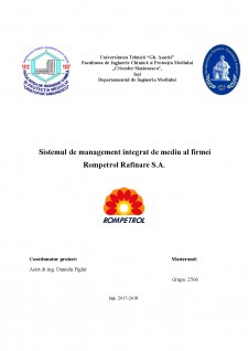 Sistemul de management integrat de mediu al firmei Rompetrol Rafinare S.A. - Pagina 1