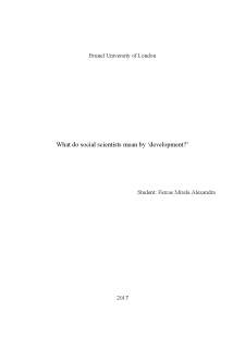 What do social scientists mean by development - Pagina 1