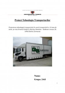 Tehnologia transporturilor - Pagina 1