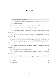 Analiza surselor de finanțare ale întreprinderii Biofarm SA - Pagina 2