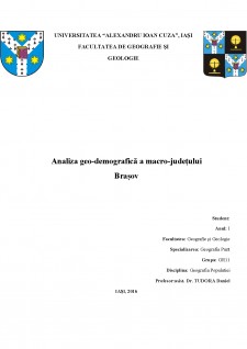 Analiza geo-demografică a macro-județului Brașov - Pagina 1