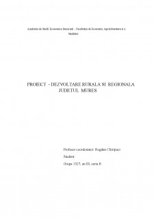 Dezvoltare rurală și regională Județul Mureș - Pagina 1