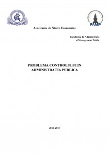 Problema controlului în administrația publică - Pagina 1