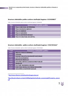 Studiu de caz comparativ privind nivelul, structura și dinamica cheltuielilor publice în România și Suedia - Pagina 5
