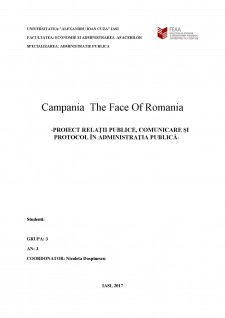 Campania The Face Of România - Pagina 1