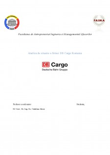 Analiza de situație a firmei DB Cargo România - Pagina 1