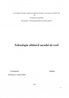 Tehnologia obținerii sucului de roșii - Pagina 1