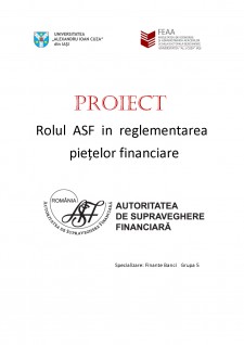 Rolul ASF în reglementarea piețelor financiare - Pagina 1