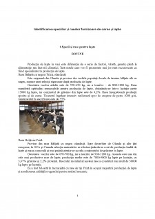 Identificarea speciilor și raselor furnizoare de carne și lapte - Pagina 1