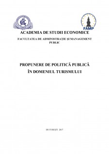 Propunere de politică publică în domeniul turismului - Pagina 1