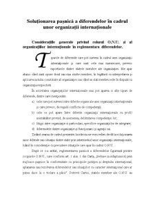 Soluționarea diferendelor în cadrul unor organizații internaționale - Pagina 2