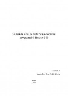 Comanda unui semafor cu automatul programabil Simatic 300 - Pagina 1